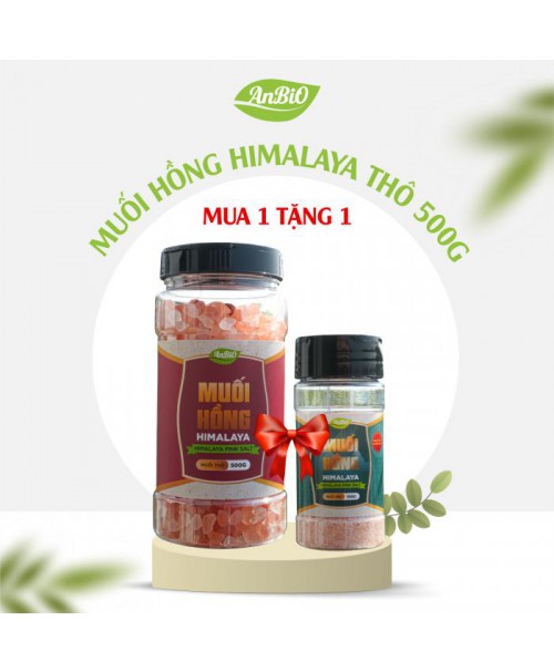 Muối hồng Himalaya dạng thô 500g