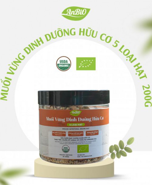 Muối vừng dinh dưỡng hữu cơ 5 loại hạt AnBiO
