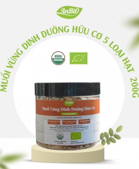 Muối vừng dinh dưỡng hữu cơ 5 loại hạt AnBiO