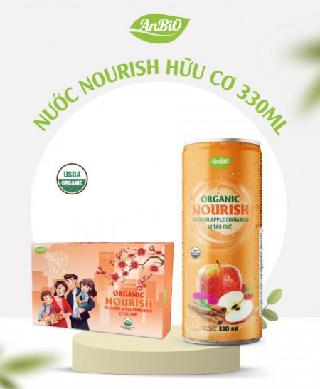 Nước Nourish Organic( Vị táo quế) 