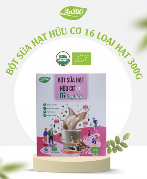Bột sữa hạt hữu cơ số 2 (16 loại hạt) AnBiO