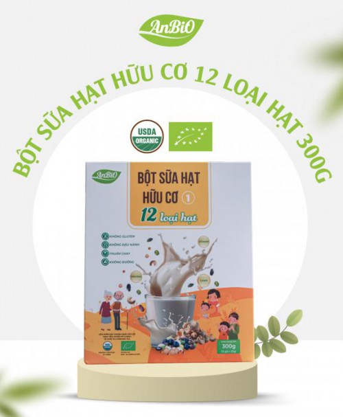Bột sữa hạt hữu cơ số 1 (12 loại hạt) AnBiO