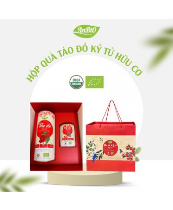 Hộp quà Táo đỏ hữu cơ + kỷ tử hữu cơ