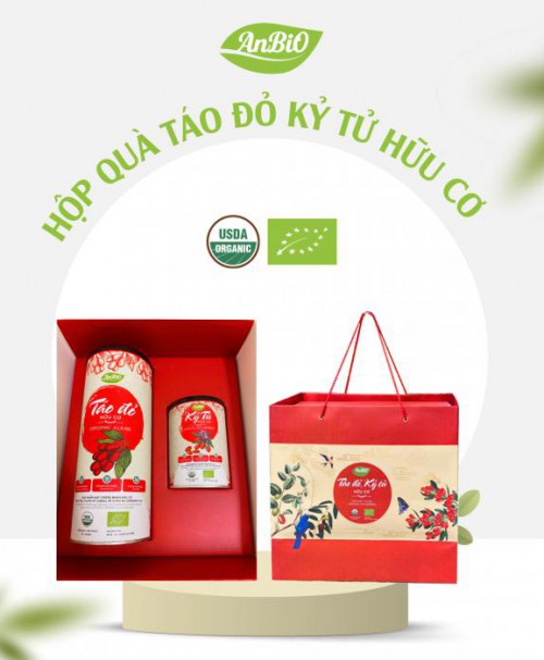 Set quà táo đỏ (size đại) + kỷ tử hữu cơ AnBiO