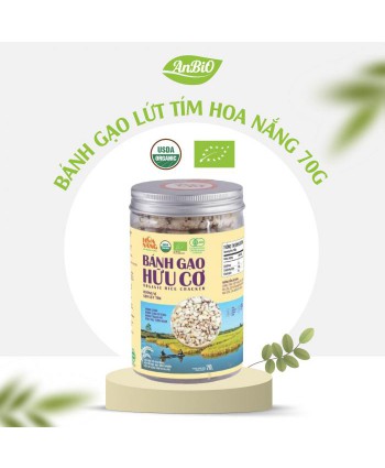 Bánh gạo lứt tím hữu cơ Hoa Nắng 70g