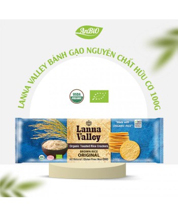 Lanna Valley Bánh gạo nguyên chất hữu cơ 100g