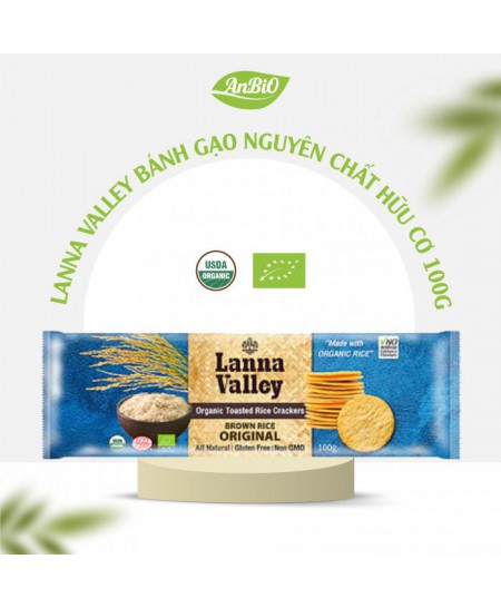Lanna Valley Bánh gạo nguyên chất hữu cơ 100g