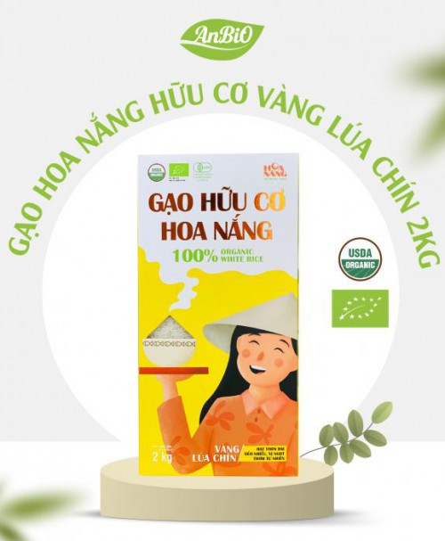 Gạo Hữu Cơ Hoa Nắng Vàng Lúa Chín - 2kg