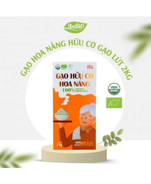  Gạo Lứt Hữu Cơ Hoa Nắng Hộp 2Kg 