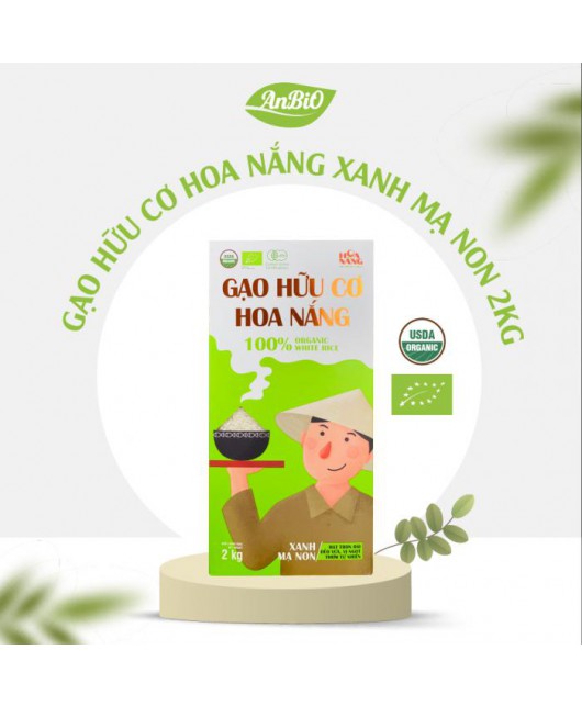 Gạo Hữu Cơ Hoa Nắng Xanh Mạ Non - 2kg