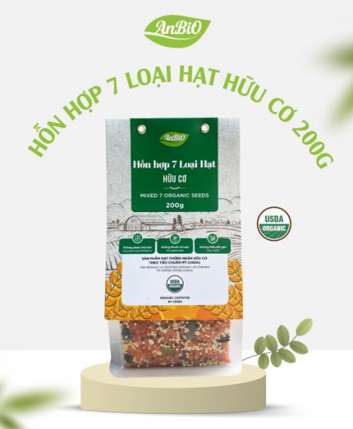Hỗn hợp 7 loại hạt hữu cơ AnBiO 200g