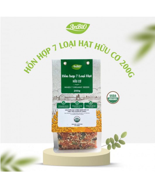 Hỗn hợp 7 loại hạt hữu cơ AnBiO 200g