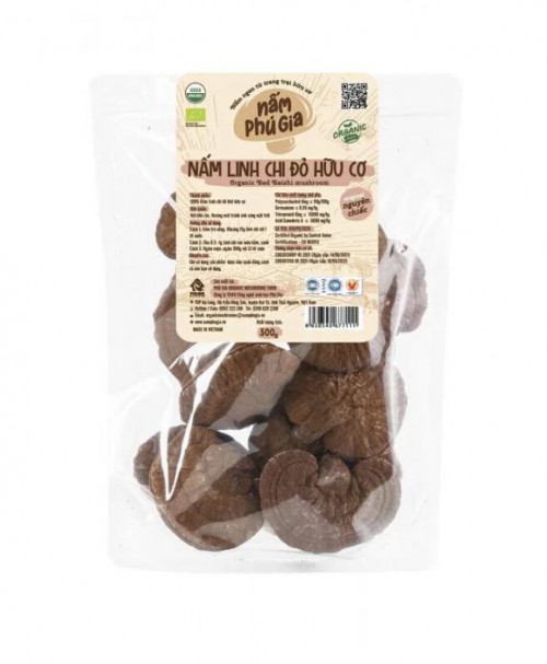 NẤM LINH CHI ĐỎ ORGANIC (NGUYÊN CHIẾC) 300g