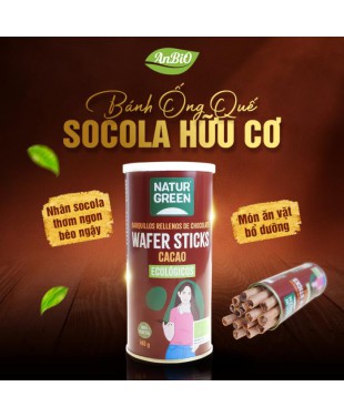 Bánh ống quế hữu cơ socola 