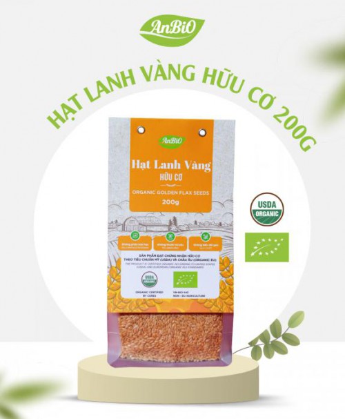 Hạt lanh vàng hữu cơ 200g
