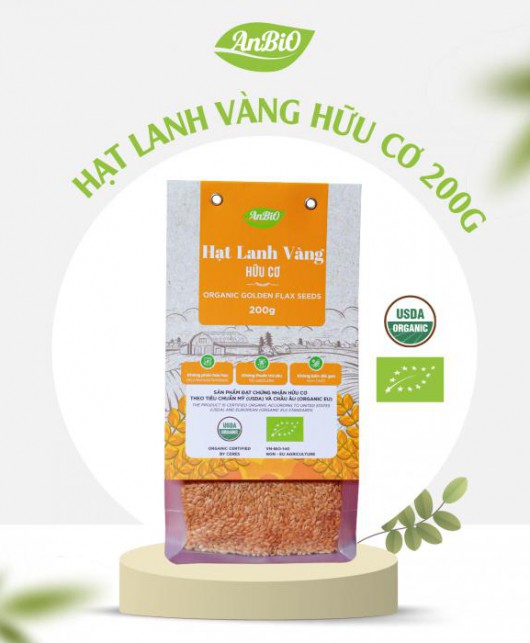 Hạt lanh vàng hữu cơ AnBiO 200g