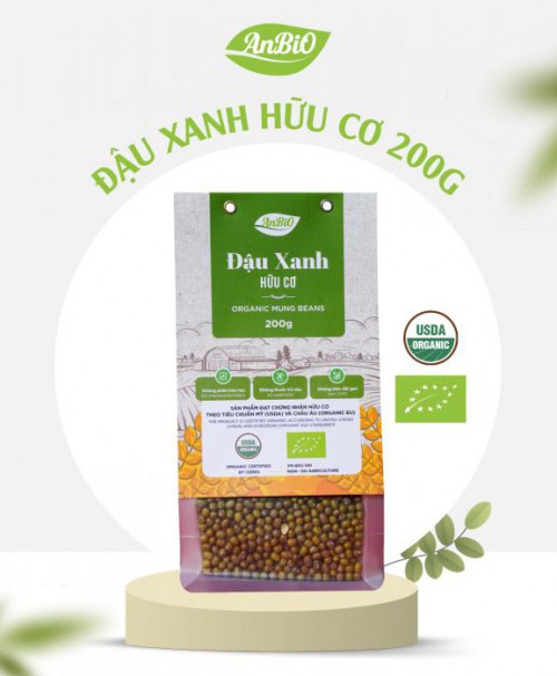 Đậu xanh hữu cơ Anbio 200g 