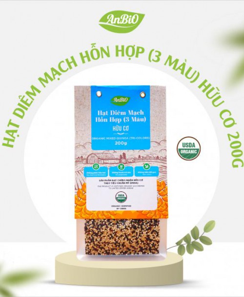 Hạt diêm mạch 3 màu hữu cơ