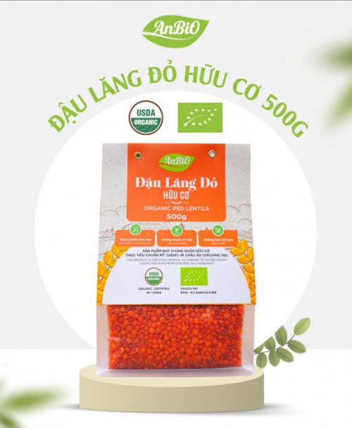 Đậu lăng đỏ hữu cơ AnBiO 500g