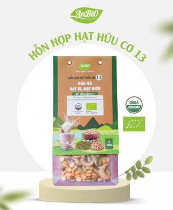 Hỗn hợp hạt hữu cơ 13 | Đậu gà - Hạt bí - Hạt điều