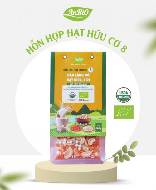 Hỗn hợp hạt hữu cơ 3 | Hạt điều - Kiều mạch- Đậu xanh nảy mầm