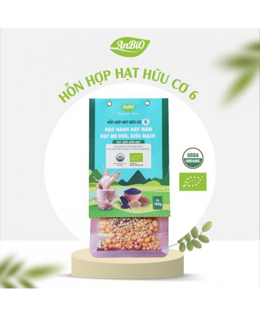 Hỗn hợp hạt hữu cơ 6 | Hạt điều - Kiều mạch- Đậu xanh nảy mầm