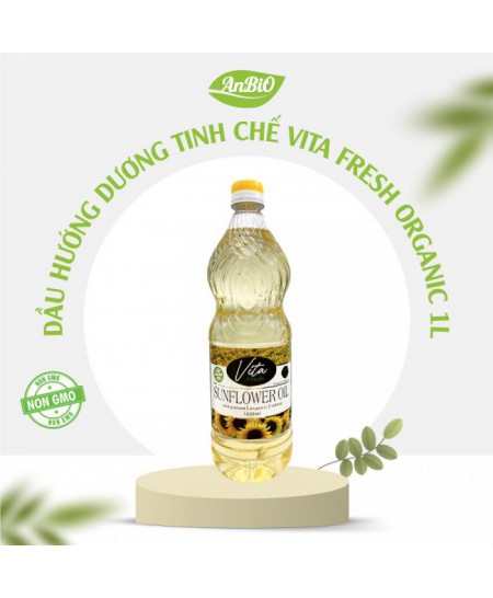 Dầu hướng dương tinh chế Vita Fresh Organic chai 1 Lít