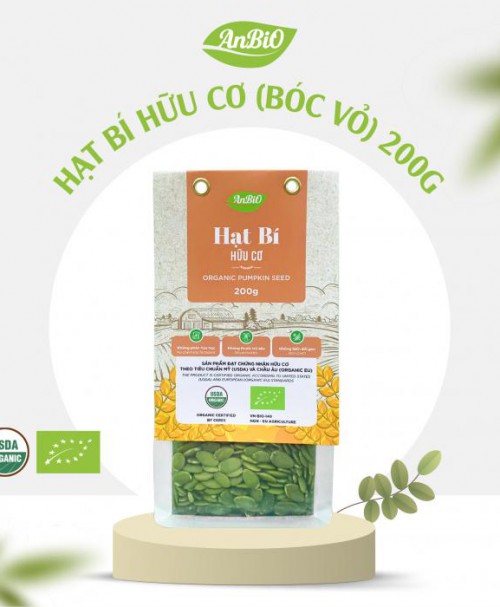 Hạt bí hữu cơ AnBiO (bóc vỏ) 200g