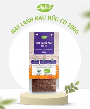 Hạt lanh nâu hữu cơ AnBiO 200g