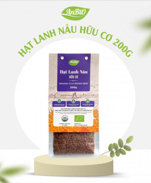 Hạt lanh nâu hữu cơ AnBiO 200g