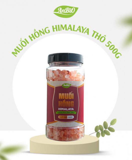 Muối hồng Himalaya dạng thô 500g