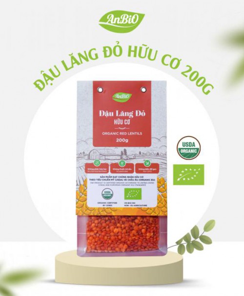 Đậu lăng đỏ hữu cơ AnBiO 200g