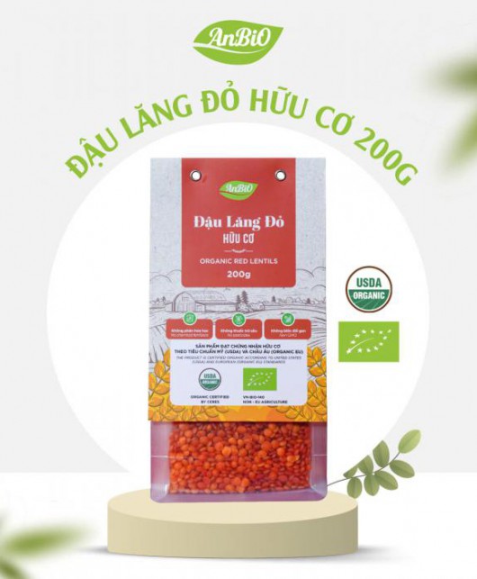 Đậu lăng đỏ hữu cơ AnBiO 200g