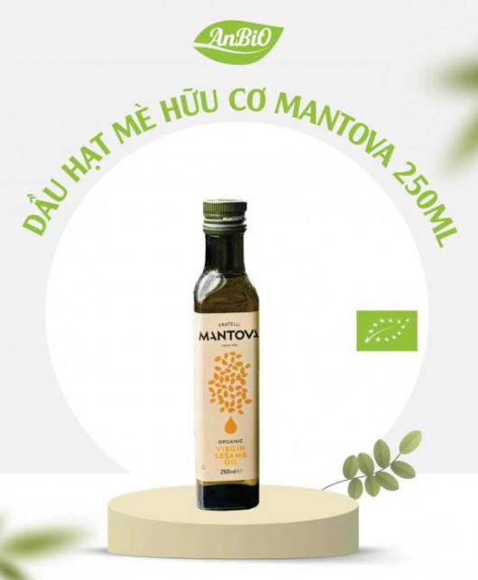 Mantova Dầu hạt lanh hữu cơ 250ml