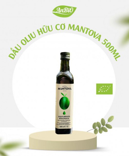 Mantova Dầu oliu siêu nguyên chất hữu cơ 500ml 