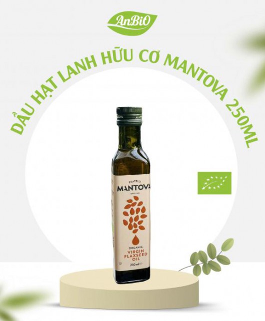 Mantova Dầu hạt lanh hữu cơ 250ml