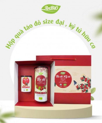 Set quà táo đỏ (size đại) + kỷ tử hữu cơ AnBiO