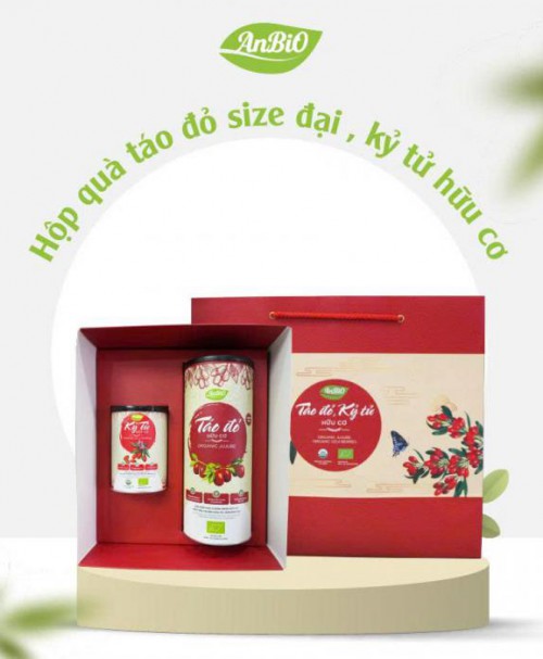 Set quà táo đỏ (size đại) + kỷ tử hữu cơ AnBiO